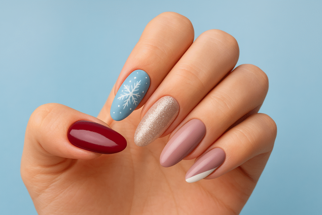 Nails-1024x683 10+ New Nail Art for Winter | Mix Color Nail Design Inspiration