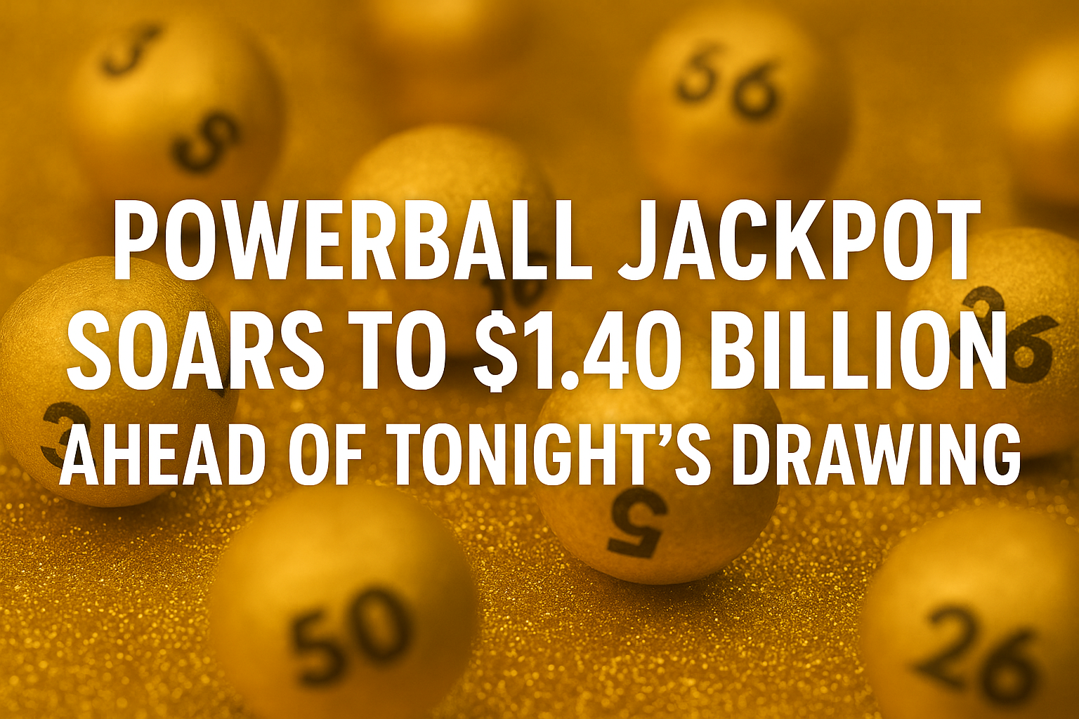 Powerball Jackpot Soars to $1.40 Billion Ahead of Tonight’s Drawing